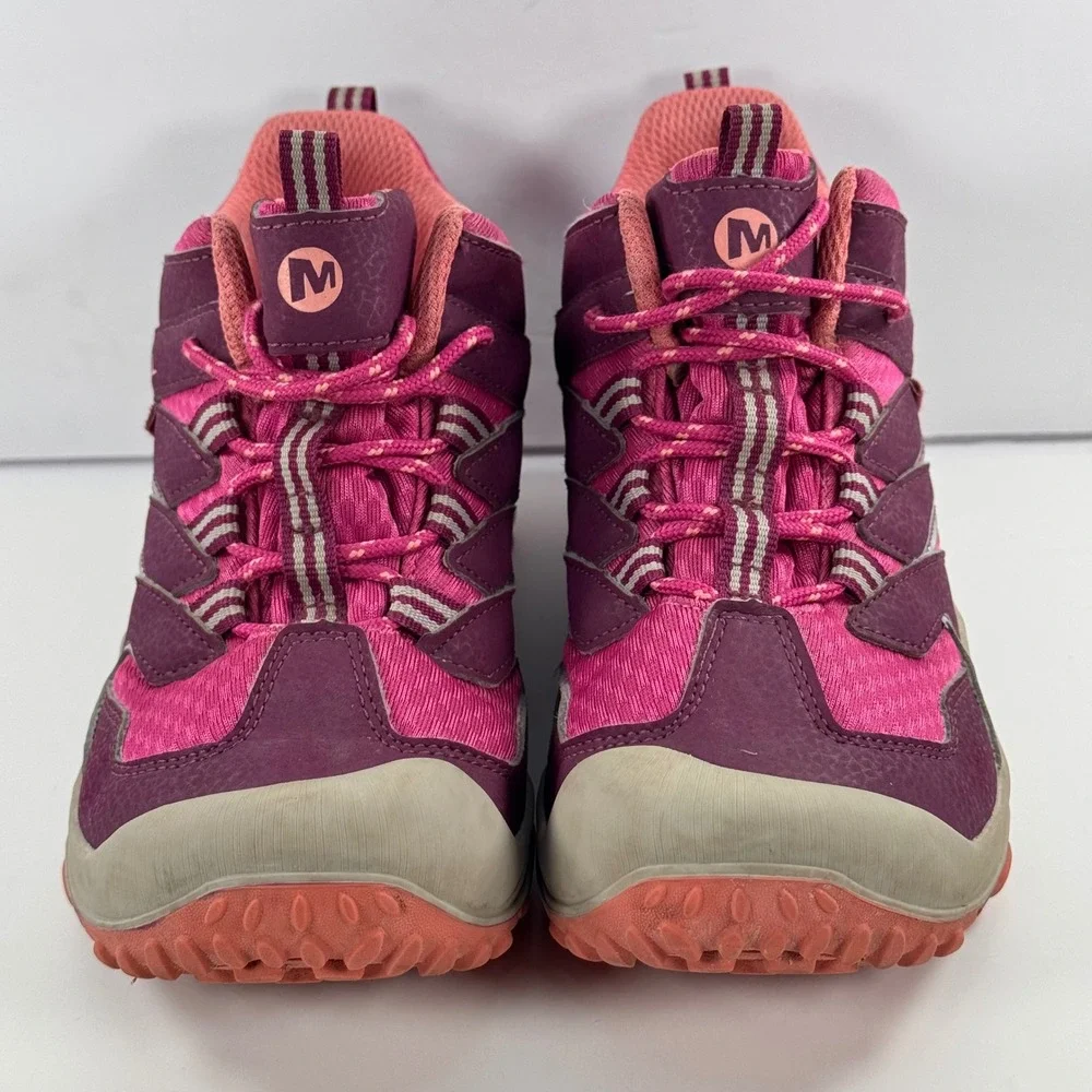 Merrell Kids Waterproof Hiking Boots Purple Pink MK162178 Size 1.5M Mid Trail
